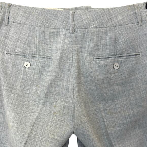 Stretch Gray Dress Shorts Bermuda Womens 0 Express Editor Business Casual Preppy - Picture 5 of 15